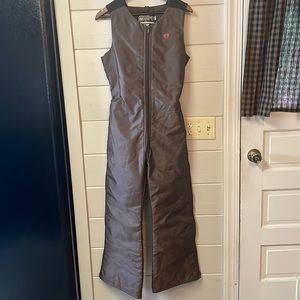 Vintage Arctic Cat Brown Bib Snowsuit Skiing Snowboarding Size M.